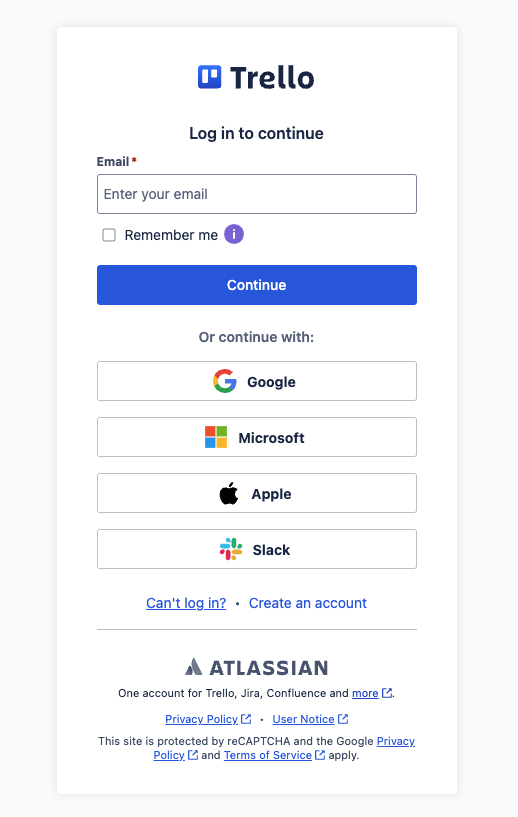 Login Page - Initial State
