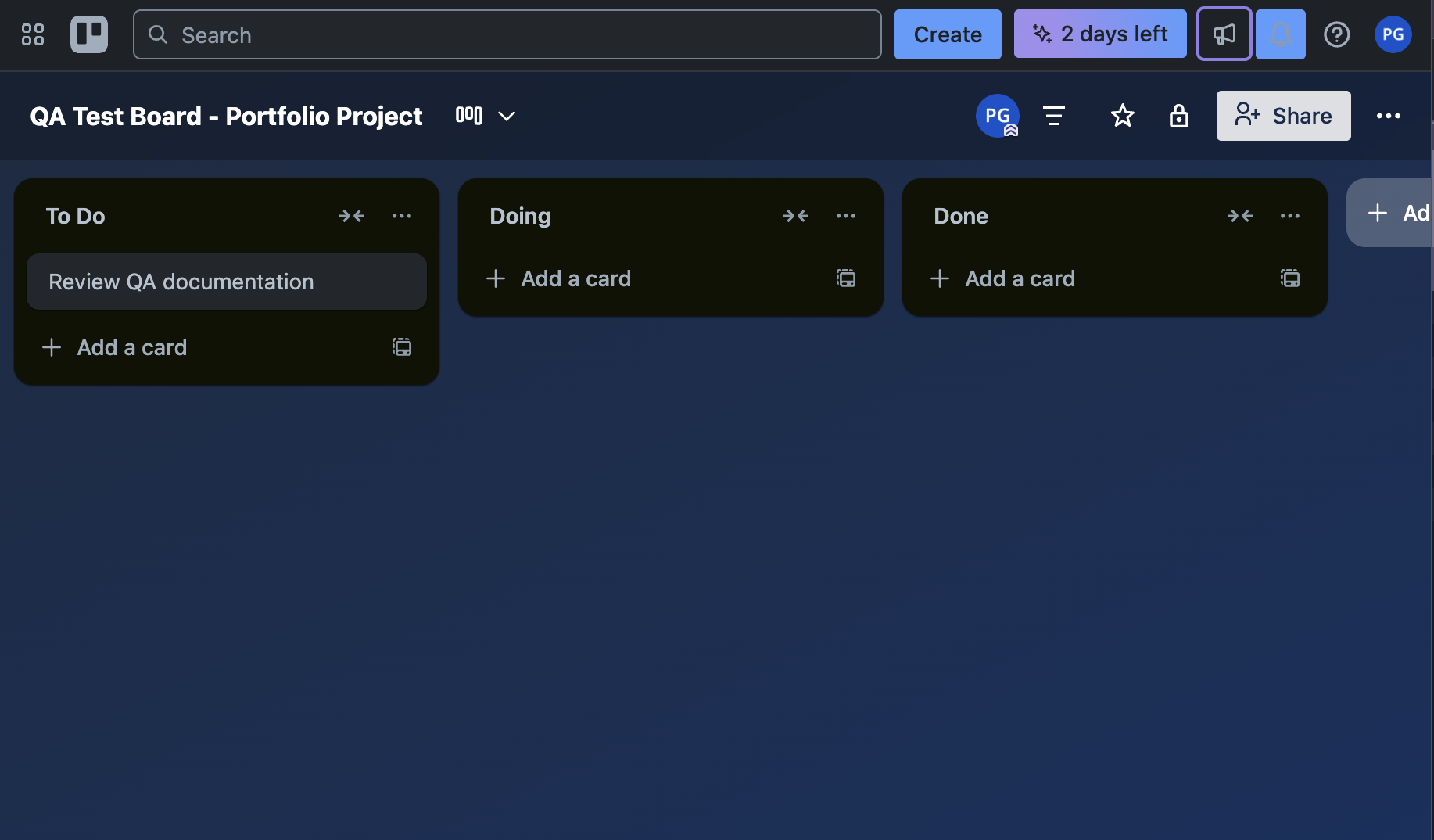UI - Card Created