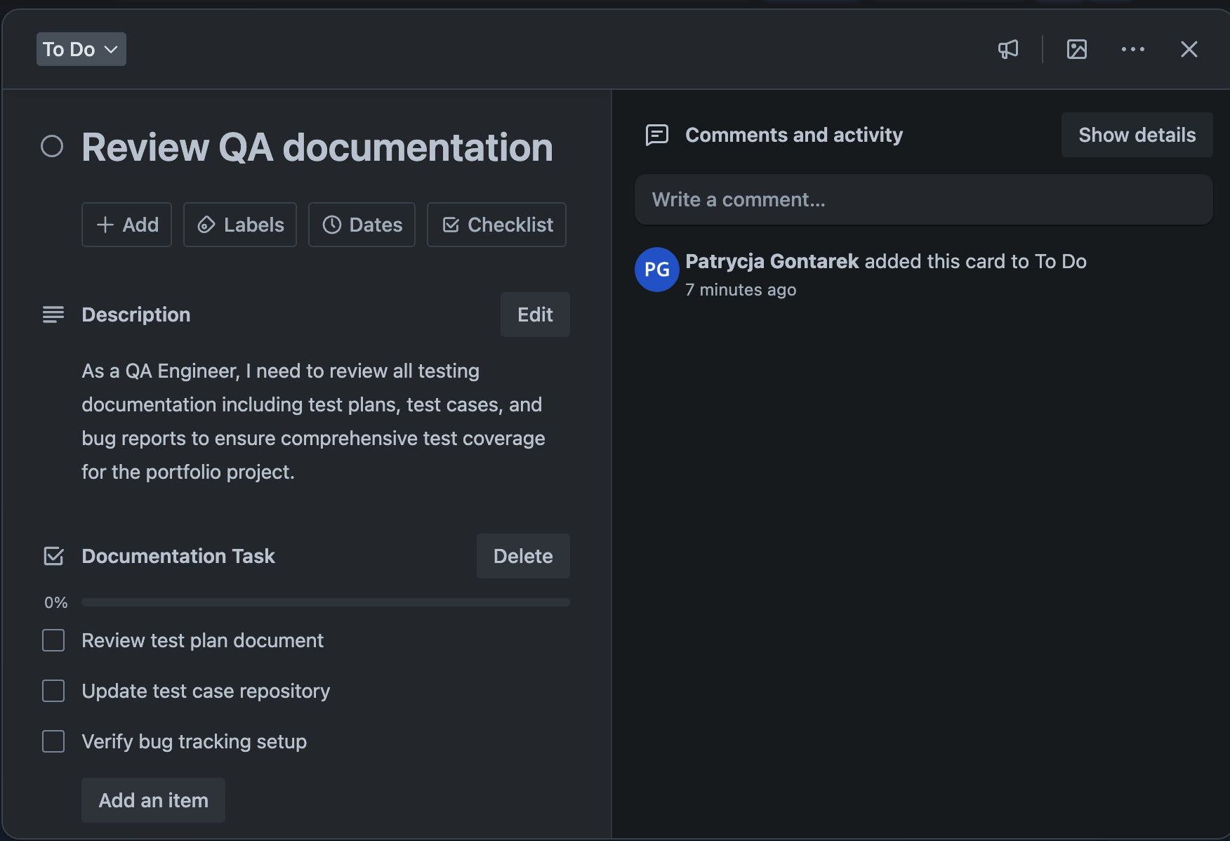 UI - Checklist Complete